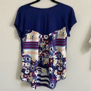 Anthro Porridge Floral Slouchy Pocket Tshirt